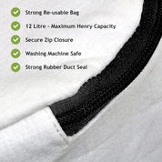 Reusable Zip Cloth Dust Bag for Numatic Vacuums