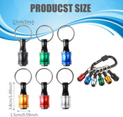 Hex Shank Drill Bit Holder Keychain 6pcs Set