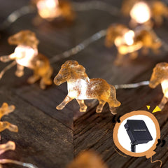 Outdoor Solar Fairy Lights – Ocean Theme with Seahorse, Sea Turtle, Starfish, and Shell Designs, 40 LEDs, 14ft, Perfect for Gardens and Balconies