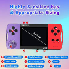 16-Bit Handheld Game Console – 216 Retro Games, 3.2