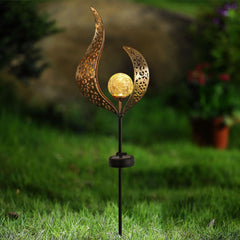 Solar Decorative Outdoor Lights: White LED Garden Stakes in Moon, Sun, Star, and Torch Lantern Designs – Waterproof, Warm White, Ideal for Lawn and Patio