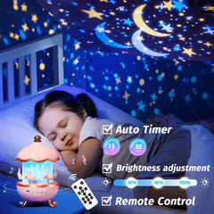 Baby Night Light & Projector – Perfect Gift with 15 Light Films, White Noises, and Remote Control