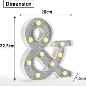 Glitter LED Letter Light & with Remote 18 Colors