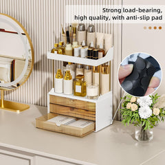Makeup Organiser – 2-Tier, 3 Drawers Vanity & Cosmetic Storage for Bathroom