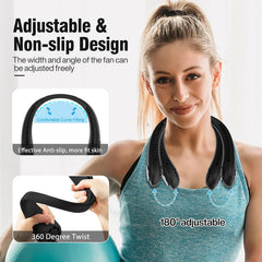 Bladeless Neck Fan 360° Rechargeable Hands-Free Cooling
