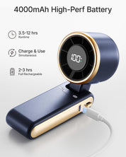 Portable Handheld Turbo Fan - 5 Speed Rechargeable Mini Fan