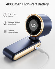 Portable Handheld Turbo Fan - 5 Speed Rechargeable Mini Fan