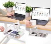 360° Rotating Under Desk Organiser with Cup Holder