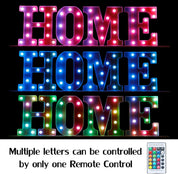 Rainbow LED Letter Light S – 16 Color Remote