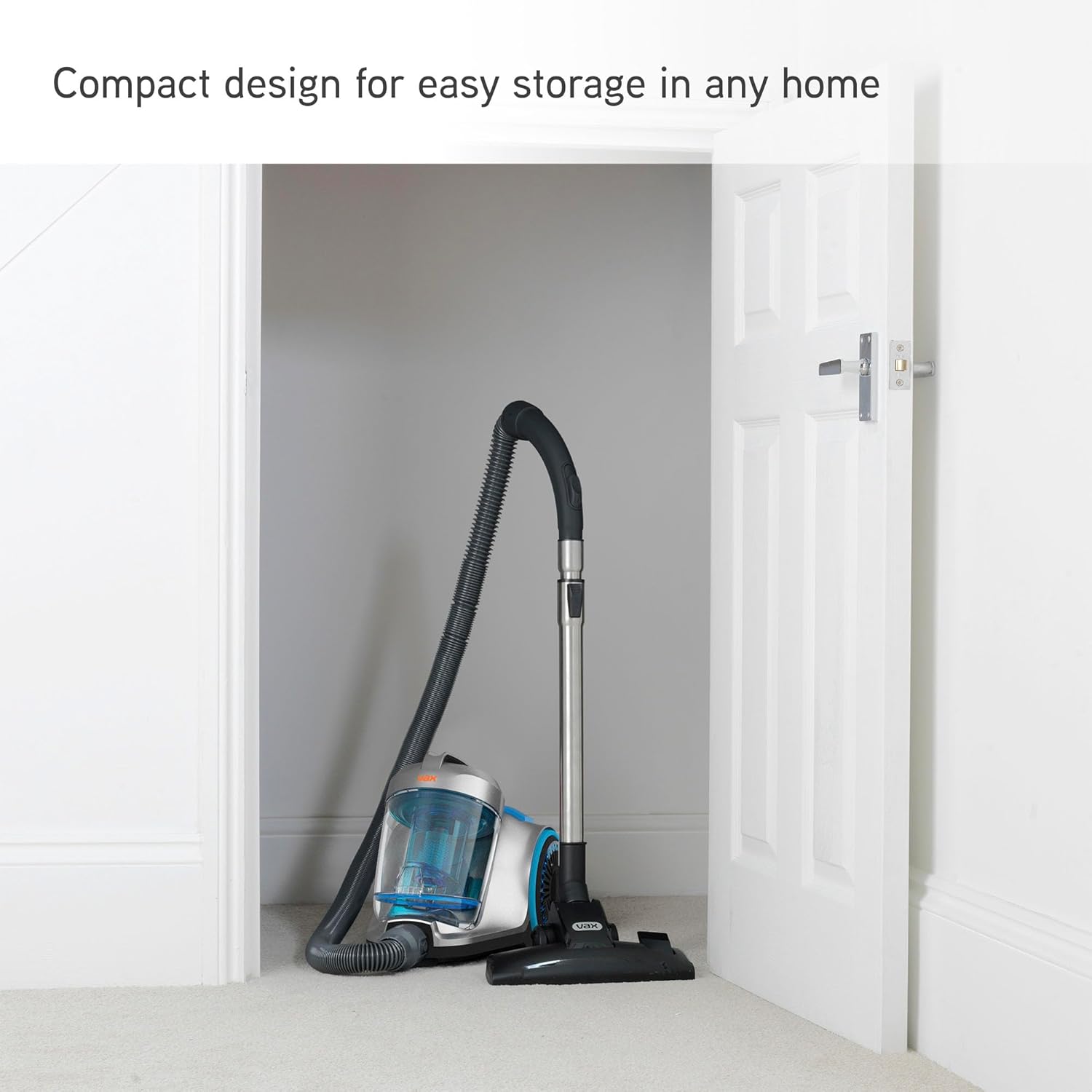 Vax Pick Up Pet Cylinder Vacuum Cleaner – 2.5L Bagless, Compact Lightweight Corded Vac with Turbo Tool for Pet Hair