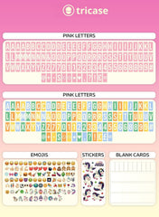 Pink A4 LED Lightbox with 312 Letters & Emoji, USB Powered