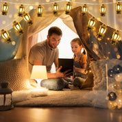 Ramadan Eid Mubarak String Lights – 5.4ft LED Fairy Lights with 10 Warm White LEDs, Battery Powered Indoor & Outdoor Decoration