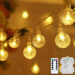 Ulanox 32ft 80LED String Lights with Remote Waterproof Indoor Outdoor Hanging Lights Decorative Christmas Lights