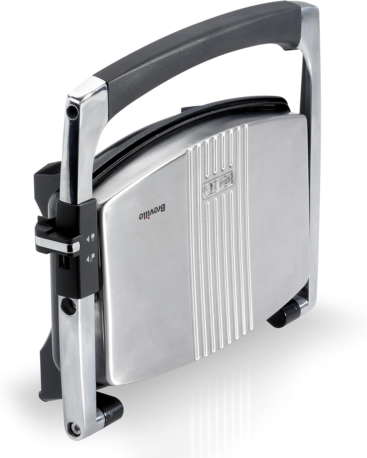 3-Slice Sandwich & Panini Press | Non-Stick Aluminium Plates | Stainless Steel Toastie Maker – Silver [VST025]
