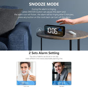 Digital Alarm Clock – Large LED Temperature Display, Dual Alarm, Snooze, USB, 10 Music