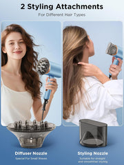 Professional 2000W Ionic Hair Dryer with Diffuser, Cool Shot & Styling Combs