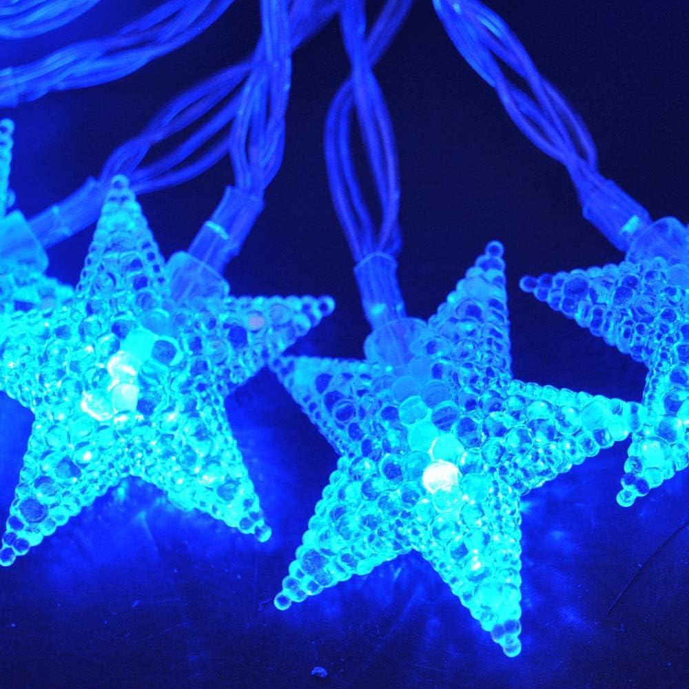 USB Powered 50 LED 5M Star Indoor LED Fairy Lights for PC, MAC, Phone charger (Blue)