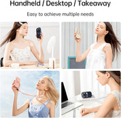 Portable Handheld Mini Fan – 3 Speeds USB Rechargeable