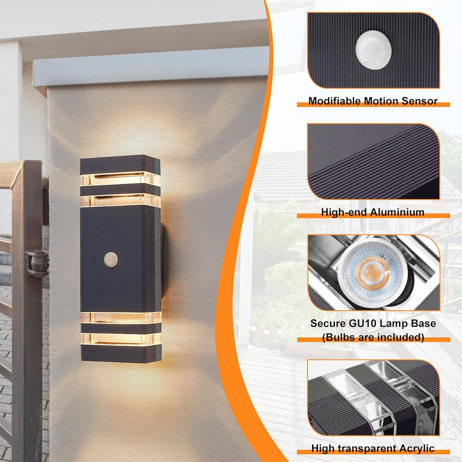 Motion Sensor Up and Down Outdoor lights