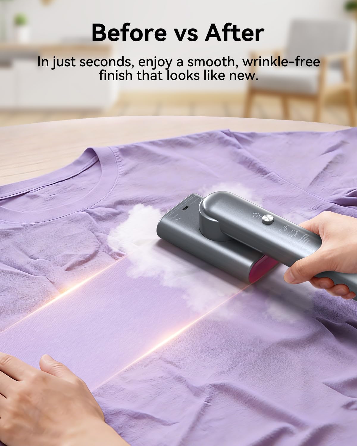 Travel Clothes Steamer, 15s Fast Heat-up, clothes steamer handheld, 20 Minutes of Continuous Ironing Handheld Garment Steamer for Travel and Home (Purple)