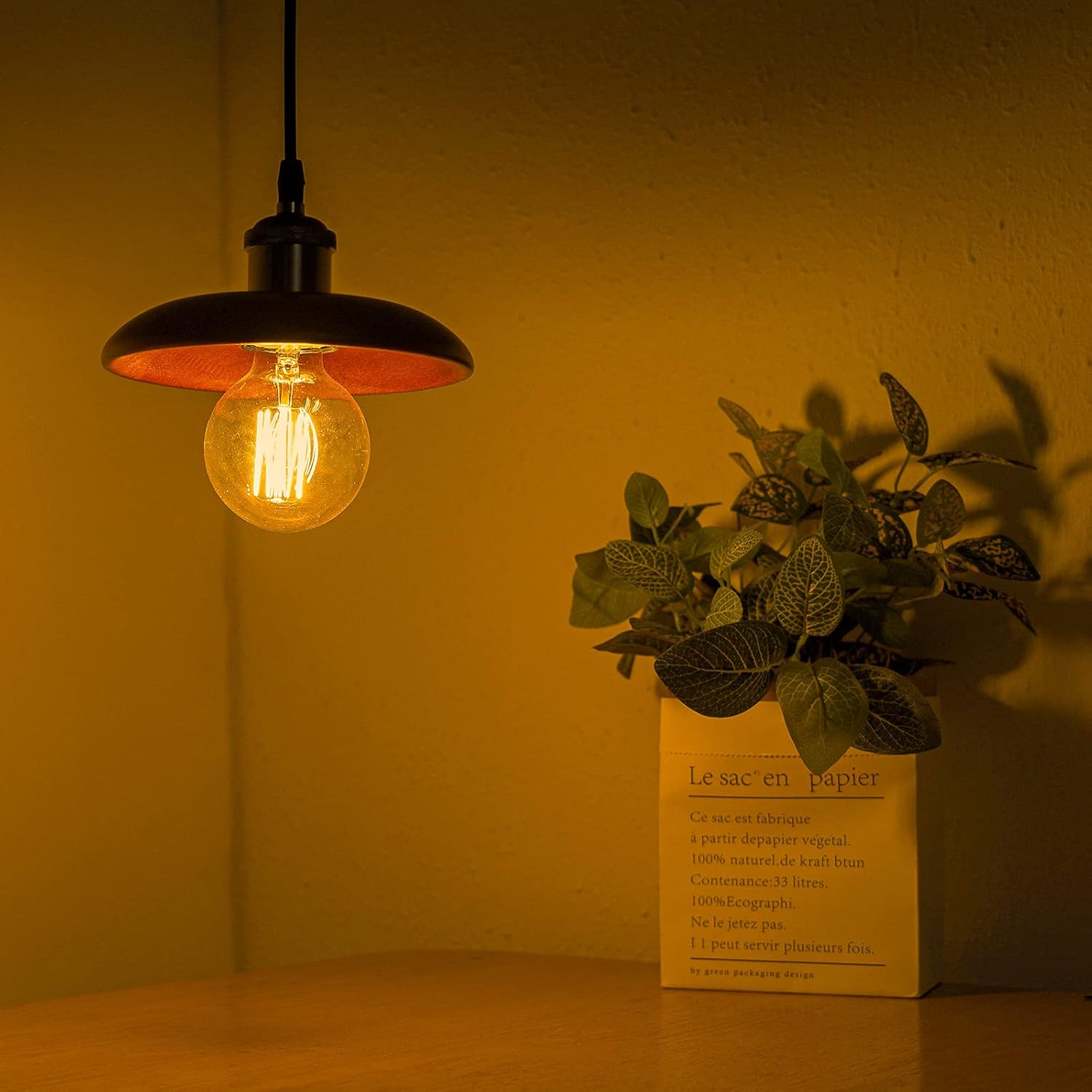 Vintage Edison Globe Bulbs 40W E27 Warm Light – 4 Pack
