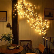 Warm White LED Willow Vine Wall Lights Set of 2, Plug-In Twig Fairy Lights for Indoor Bedroom and Living Room Décor