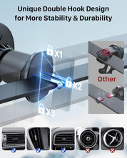 YOSH 15W MagSafe Car Mount Charger with 60W Car Adapter – Black