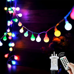 Augone 15M/49ft 120 LED Fairy Lights Plug in Powered, 8 Modes Christmas Lights Outdoor/Indoor (Warm White, 120LED)