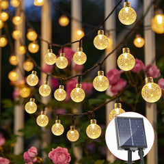 10M Solar-Powered Multi-Coloured LED Fairy Lights - 80 LEDs, 8 Modes, Remote & Timer