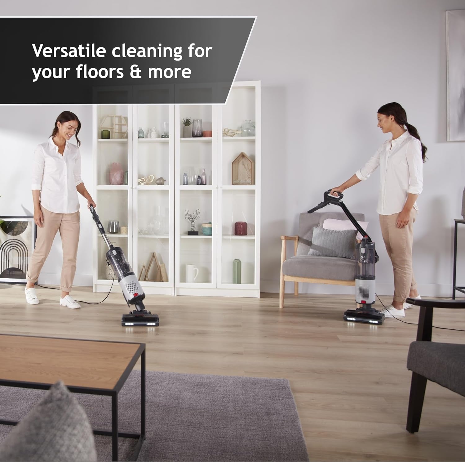 Hoover HL4 Grey Upright Vacuum Cleaner with LED & Anti Hair Wrap