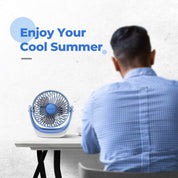 OCOOPA USB Desk Fan Table Fan with Strong Airflow & Quiet Operation, Portable Cooling Fan Speed Adjustable 360°Rotatable Head for Home Office Bedroom Table and Desktop