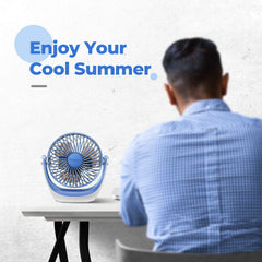 OCOOPA USB Desk Fan Table Fan with Strong Airflow & Quiet Operation, Portable Cooling Fan Speed Adjustable 360°Rotatable Head for Home Office Bedroom Table and Desktop