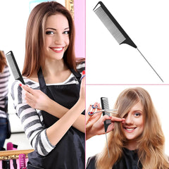 3-Pcs Hair Brush Set – Slick Back Brush, Edges Brush & Rat Tail Comb for Women