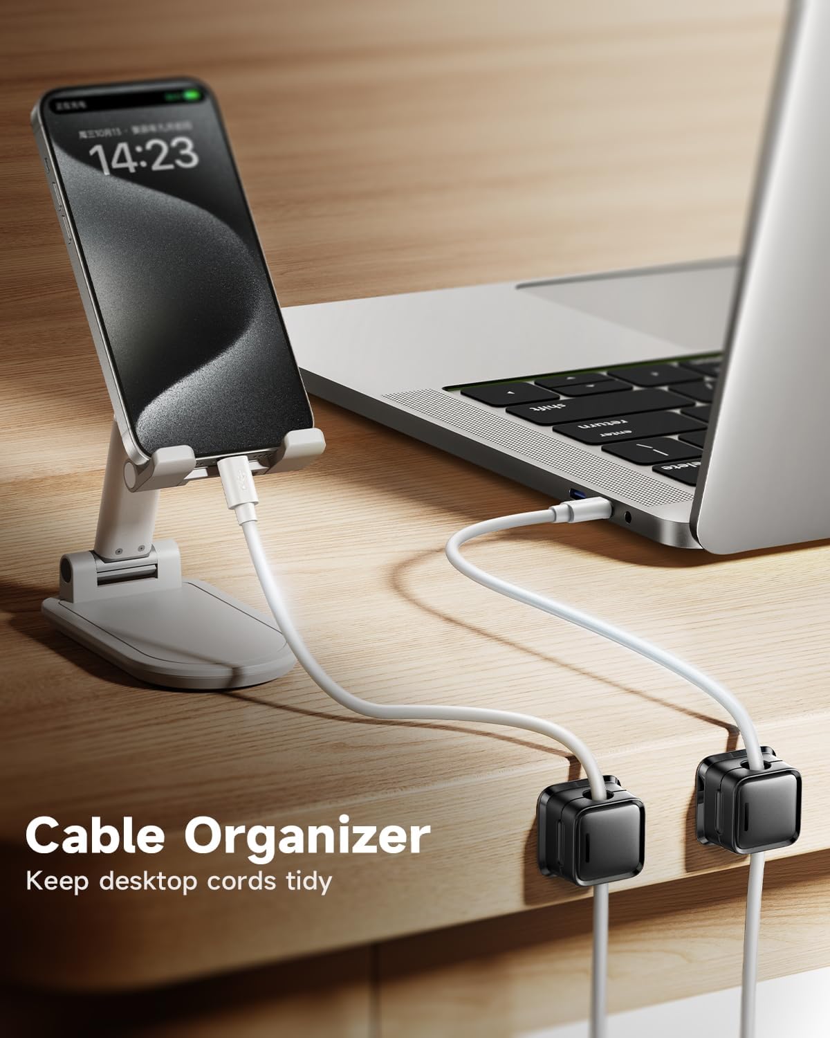 8-Pack Magnetic Cable Organizer Clips – Cord Holder & Wire Management for Desk, Office, Kitchen