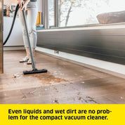 Kärcher WD 2 Plus Wet & Dry Vacuum Cleaner 1000W – Powerful Suction, Blower Function, 12L Plastic Tank, Cartridge Filter – Yellow