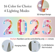 Rainbow LED Number Light 2 with Remote