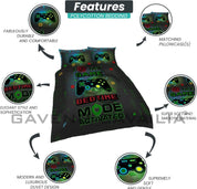 Gamer Duvet Cover Double – Soft Breathable Polycotton Gaming Bedding Set