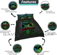 Gamer Duvet Cover Double – Soft Breathable Polycotton Gaming Bedding Set