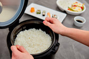 Yum Asia Kumo YumCarb Rice Cooker with Ceramic Bowl – 5.5 Cup (1L), Fuzzy Logic, 8 Cooking Functions – Dark Stainless Steel