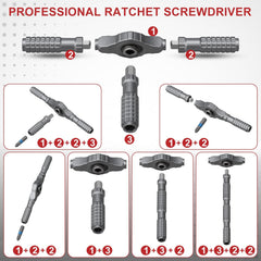 66-in-1 Magnetic Ratchet Screwdriver Set for Precision Repair