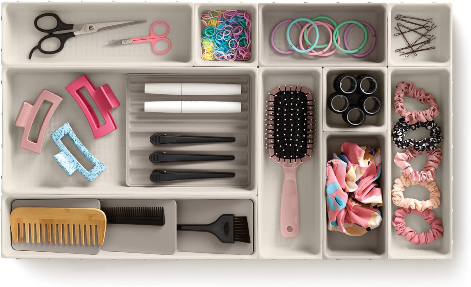 Modular 12-Piece Makeup Drawer Organizer Set, Cosmetic & Beauty Storage Boxes