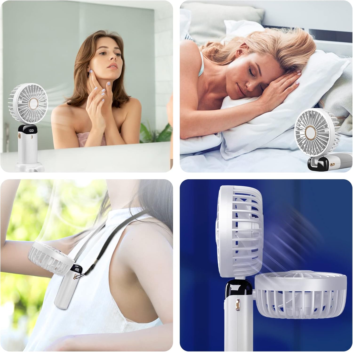 Portable USB Rechargeable Handheld Fan 5 Speeds