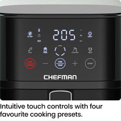 Air Fryer 3.75L – Compact Hi-Fry Technology for Crisp Results, Easy-View Window, 4 Presets, Touch Controls – Black