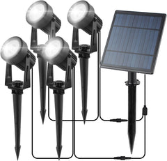 Solar Spot Lights Outdoor Garden, RGB Color-Changing Solar Spotlights, IP65 Waterproof, 2-in-1 Decorative Uplighters for Yard, Lawn, Pathway