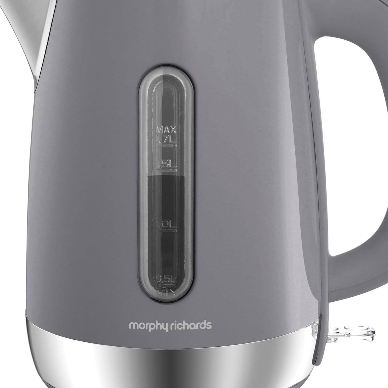 Equip 1.7L Electric Kettle - 3kW Rapid Boil, Stainless Steel, Removable Limescale Filter, Grey