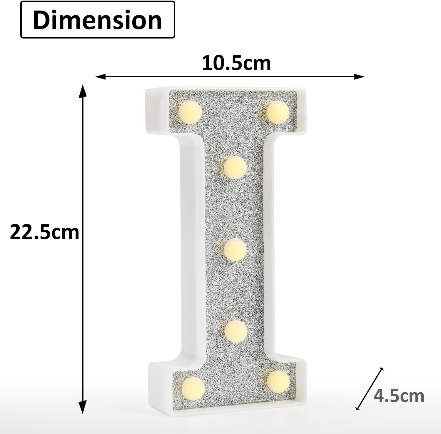 Glitter LED Letter Light I with Remote