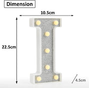 Glitter LED Letter Light I with Remote