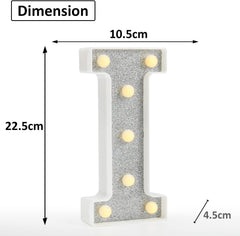Glitter LED Letter Light I with Remote