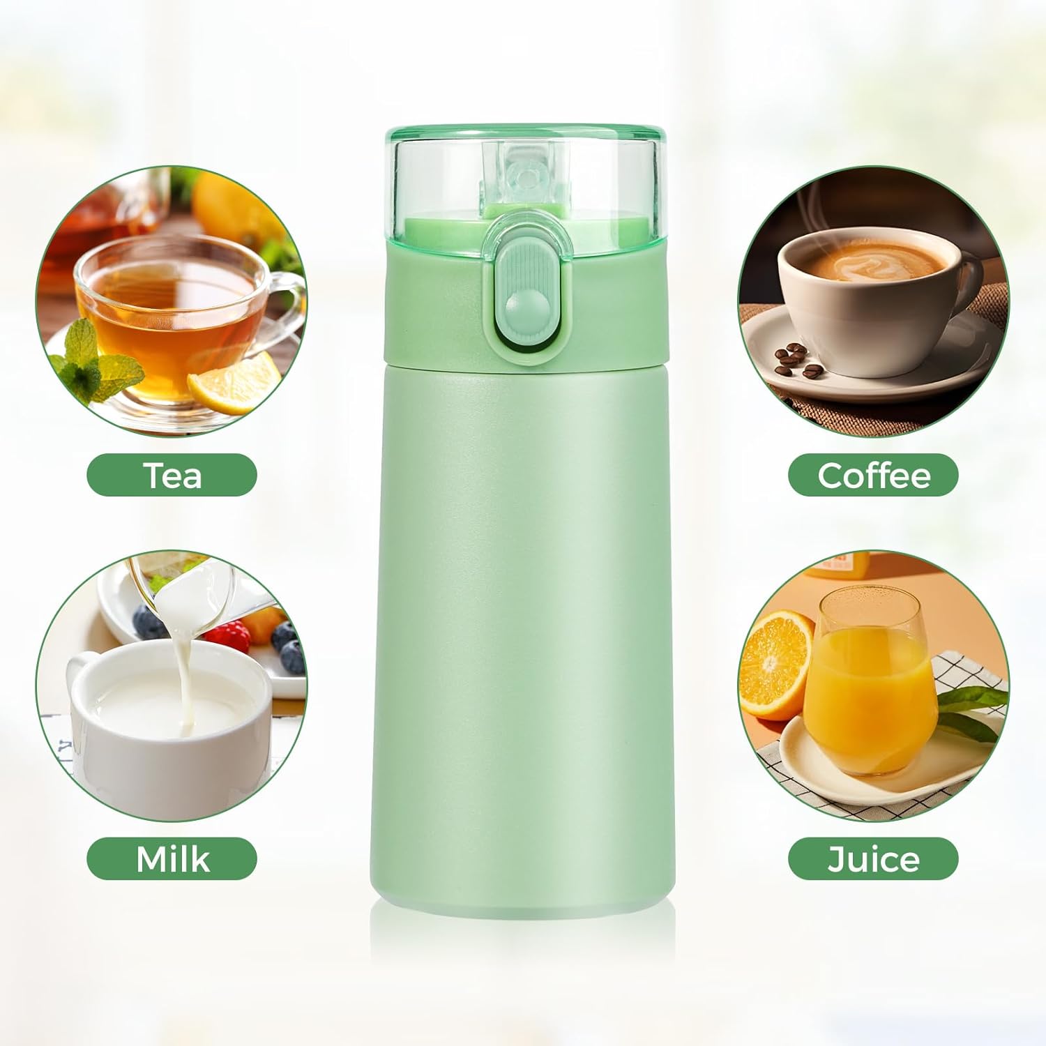 150ml Mini Stainless Steel Water Bottle – Leakproof, Insulated, BPA-Free with Straw