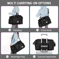 Water-Resistant Sports Gym Duffel Bag with Shoe Compartment – Unisex Travel, Weekend & Hospital